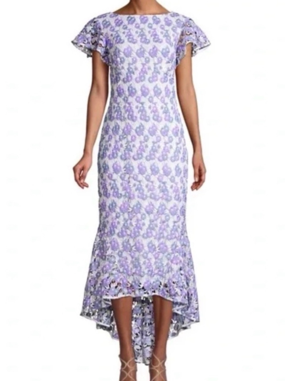 Shoshanna Genoveva Feliz Floral Lace High-Low Midi Dress NWT size 10